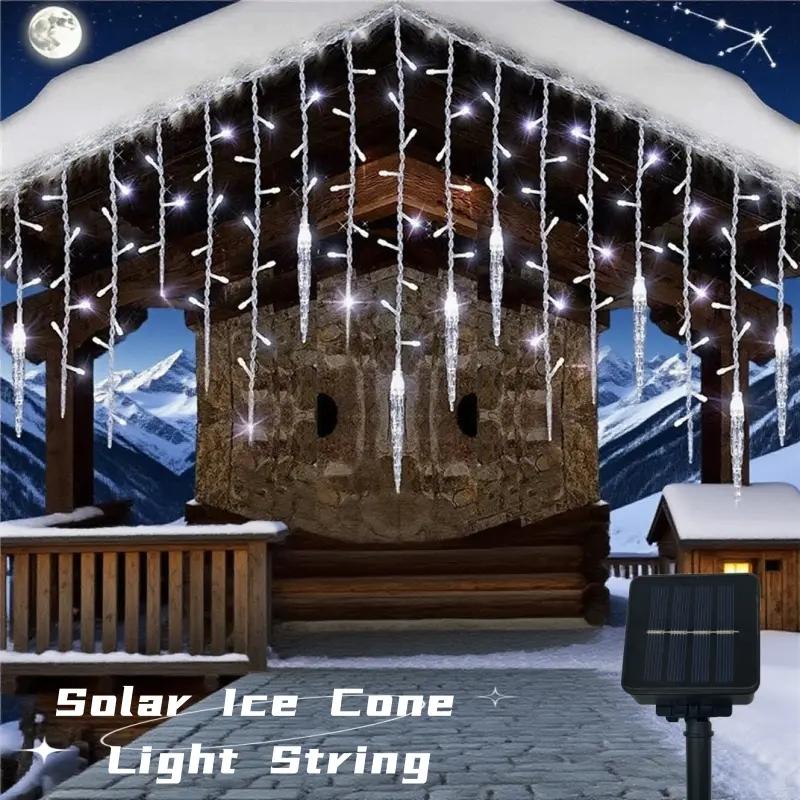 Solar Powered Icicle String Lights
