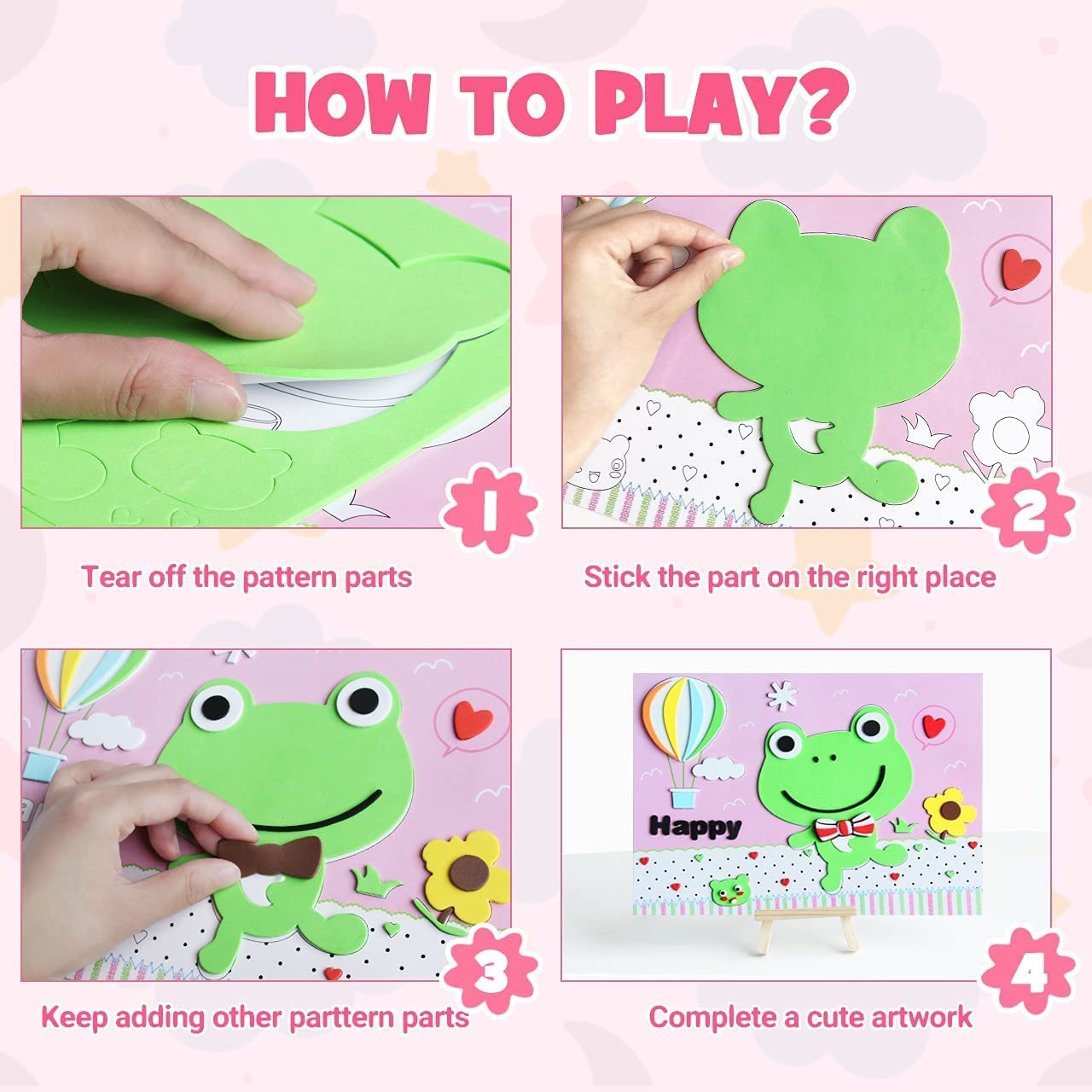 mamymarket™-3D Foam Sticker Puzzle Game DIY Animal Children's Education Toys