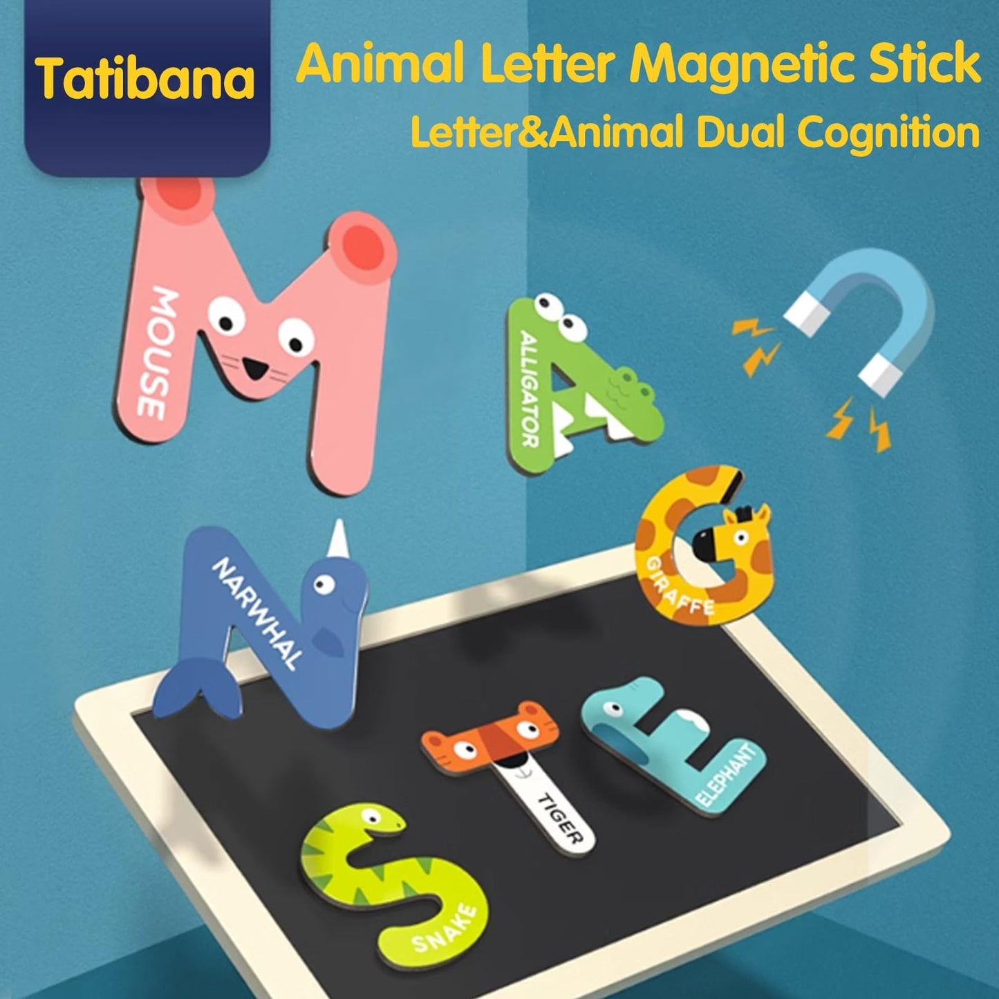 mamymarket™-Animal-shaped Magnetic Alphabet