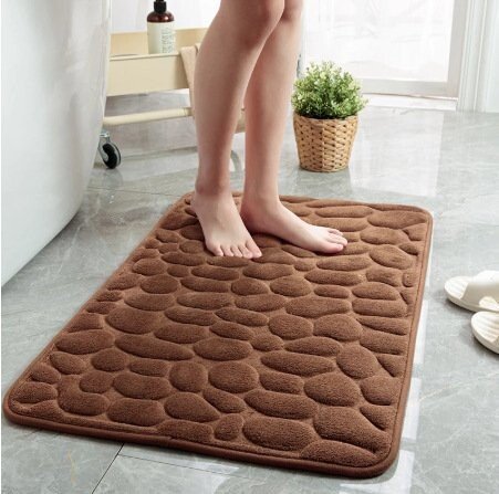 2023 New Arrival Cobblestone Embossed Bathroom Bath Mat