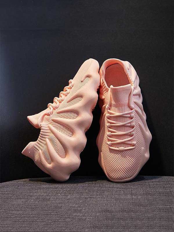 mamymarket™-Lace-up Knit Breathable Sneakers