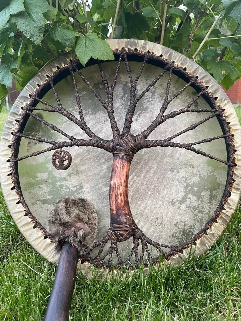 🔥Today Sale End Soon🔥Shaman Drums 'Tree of life' Spirit Music