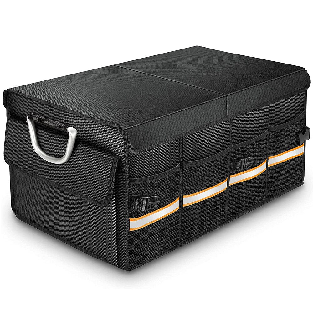 Car Trunk Organizer Foldable Cover Durable Sturdy Thickened Plate Collapsible Trunk Storage Box