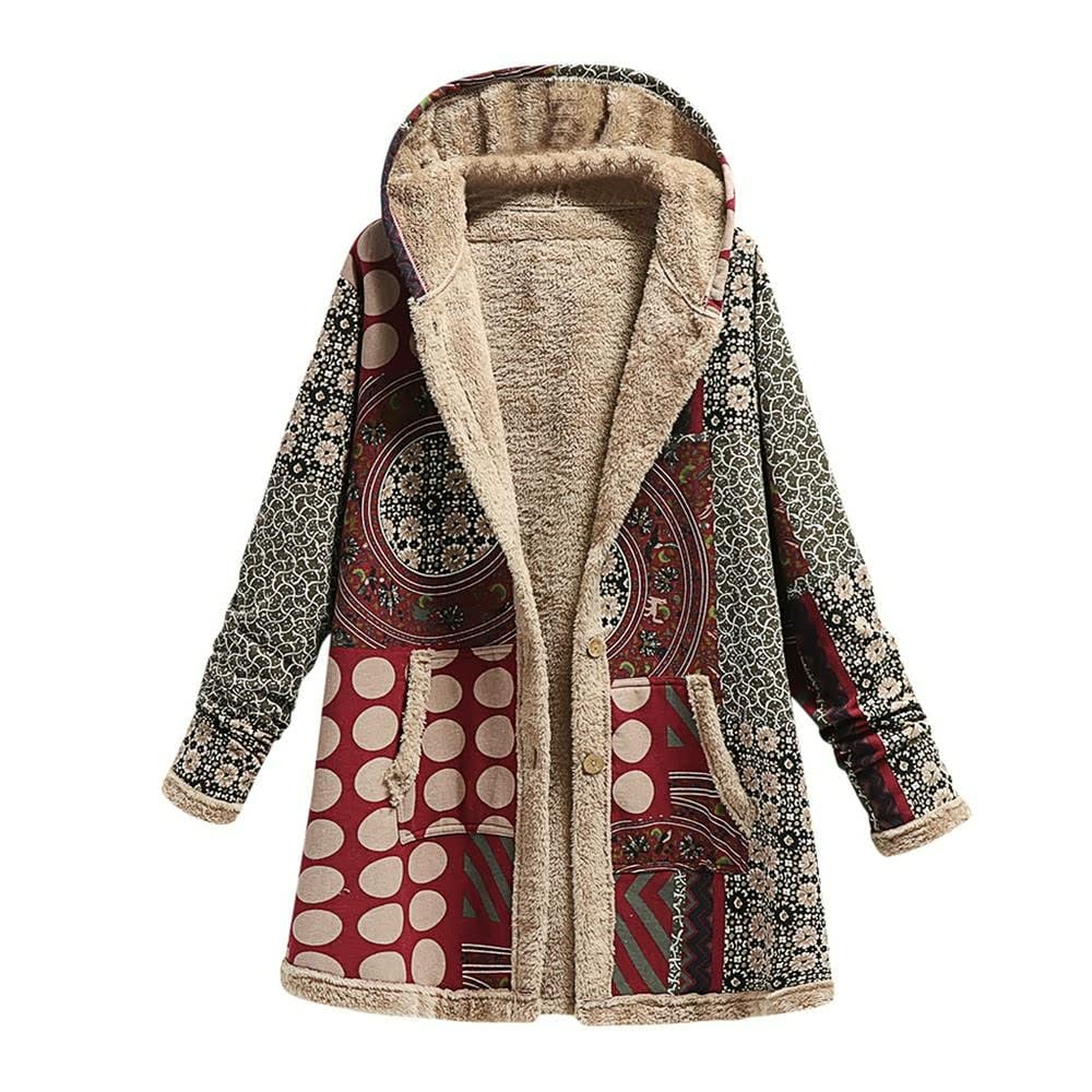 Hooded Wool Vintage Women's Jacket