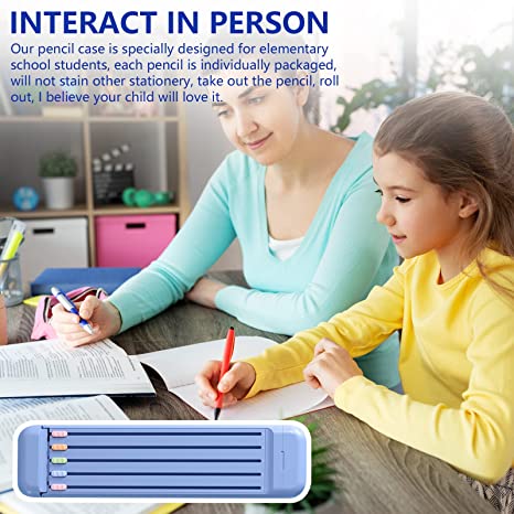 mamymarket™-Multifunctional Pencil Case for Kids with 5pcs Pencils2B, Eraser and Ruler