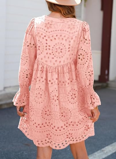 Arrival- Casual Eyelet Lace Dress for Women