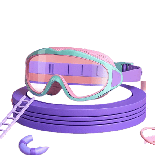 mamymarket™-HD children's large frame waterproof and anti-fog swimming goggles