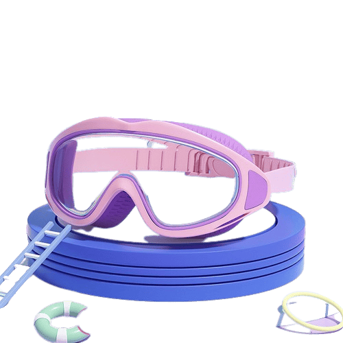 mamymarket™-HD children's large frame waterproof and anti-fog swimming goggles