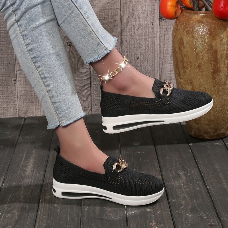 🔥Women's Woven Breathable Casual Wedge Sneakers