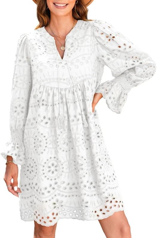 Arrival- Casual Eyelet Lace Dress for Women