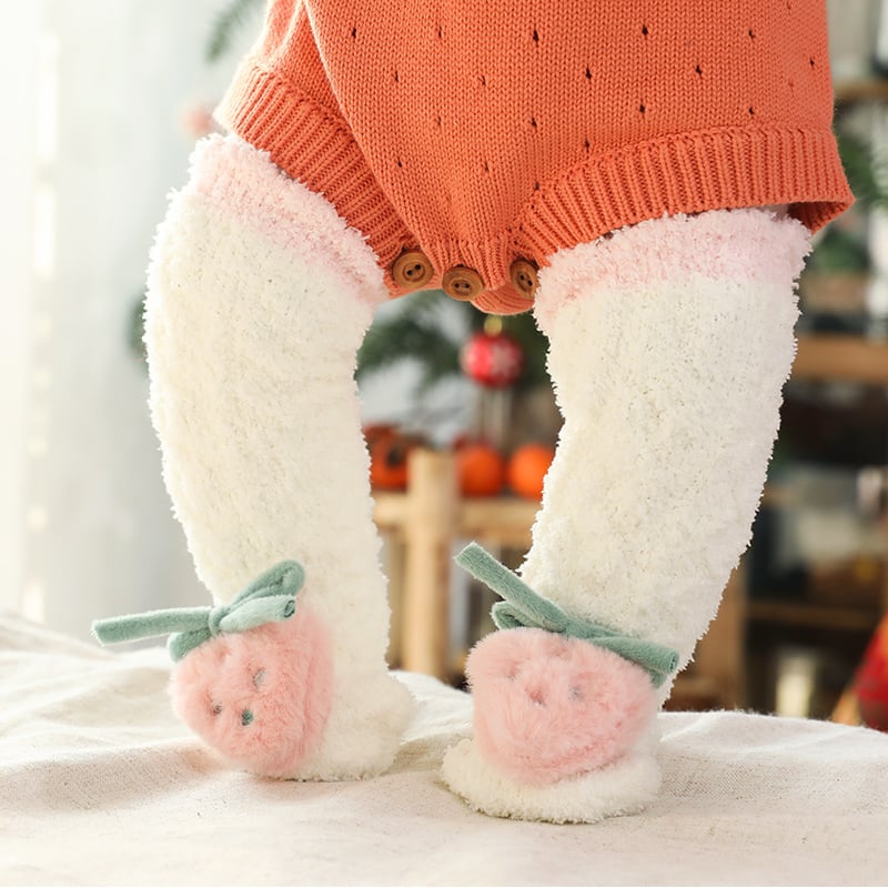 mamymarket™-A Pair of Baby Cute Coral Fleece Socks