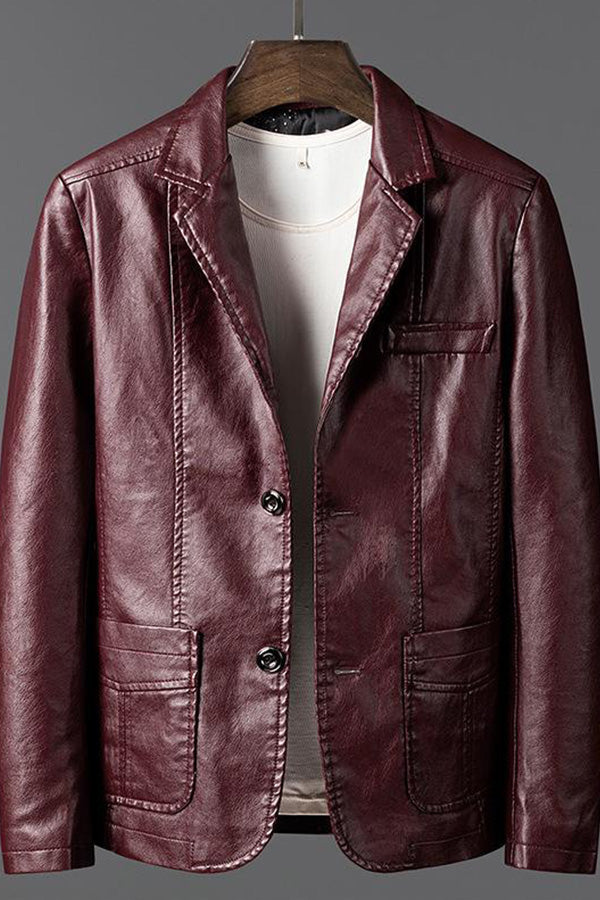 Men Sports Kahki Leather Jacket