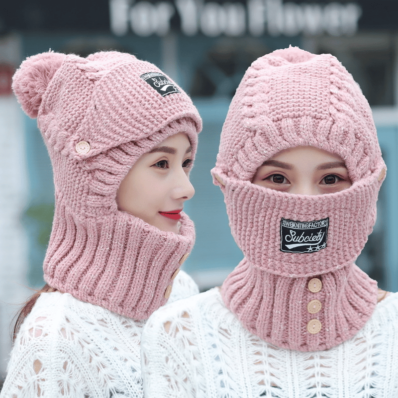 (🔥HOT SALE NOW-48% OFF) 2 in 1 Mask Scarf Knitted Hat