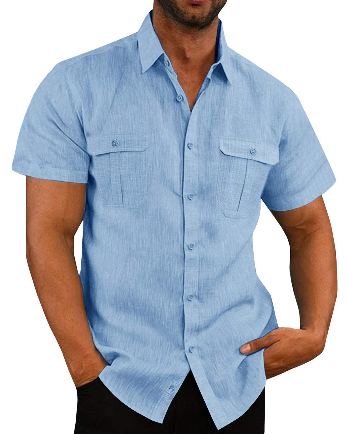 Stretch Short Sleeve Shirt with Pockets