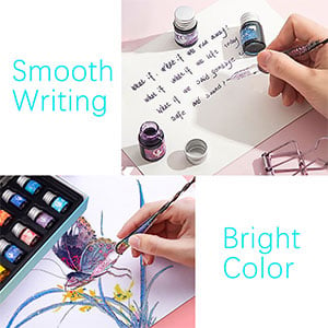 mamymarket™-Calligraphy Glass Dip Pen Ink Set