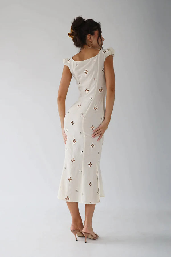 Cotton embroidered dress