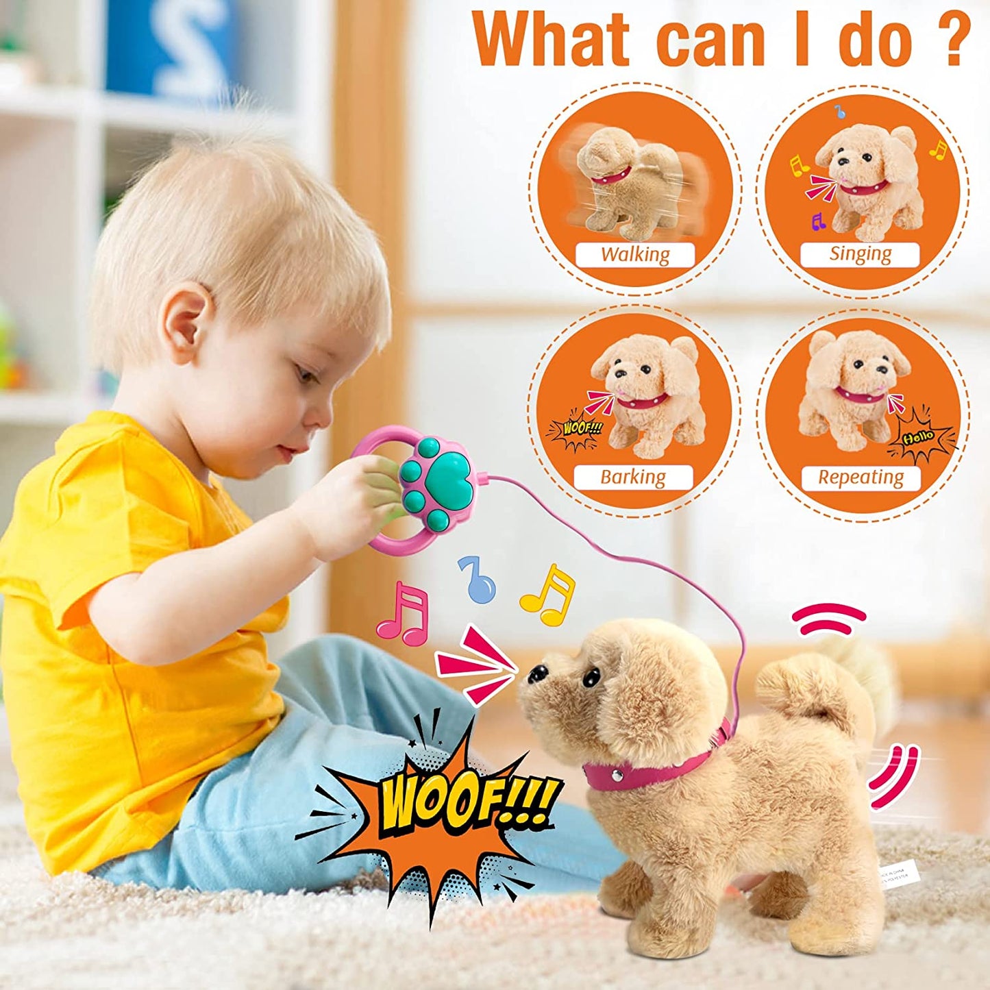 mamymarket™-Electronic Interactive Plush Puppy Toy