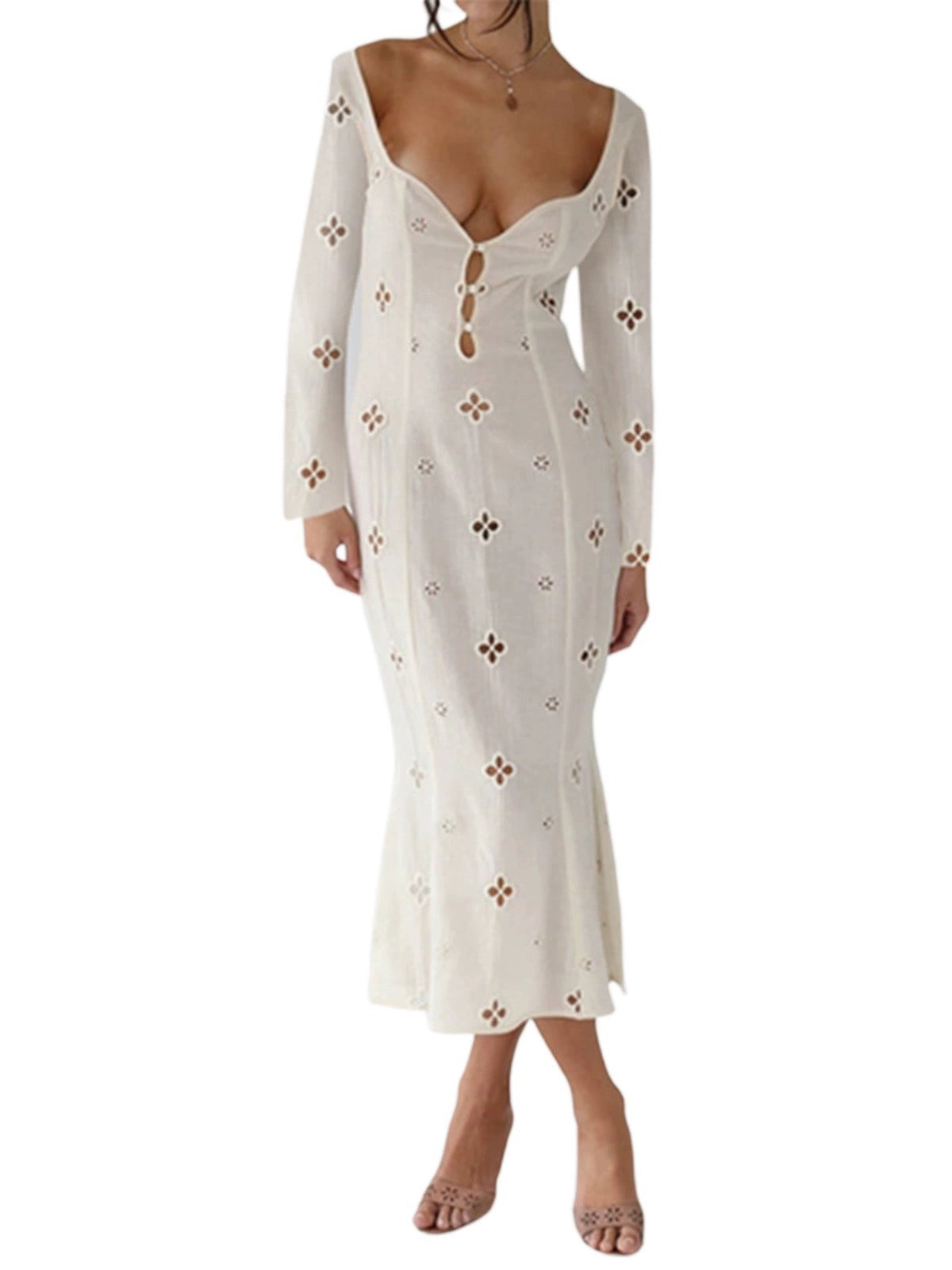 Cotton embroidered dress