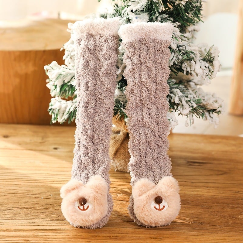 mamymarket™-A Pair of Baby Cute Coral Fleece Socks