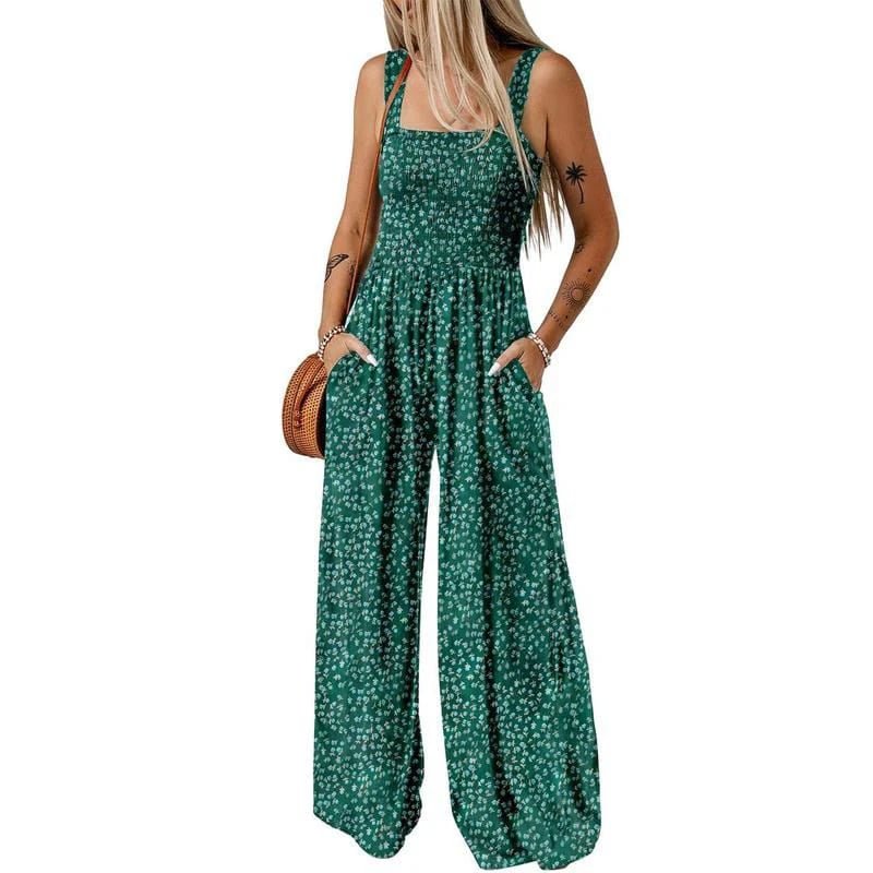 💕Women’s Casual Print Sleeveless Overalls Jumpsuits