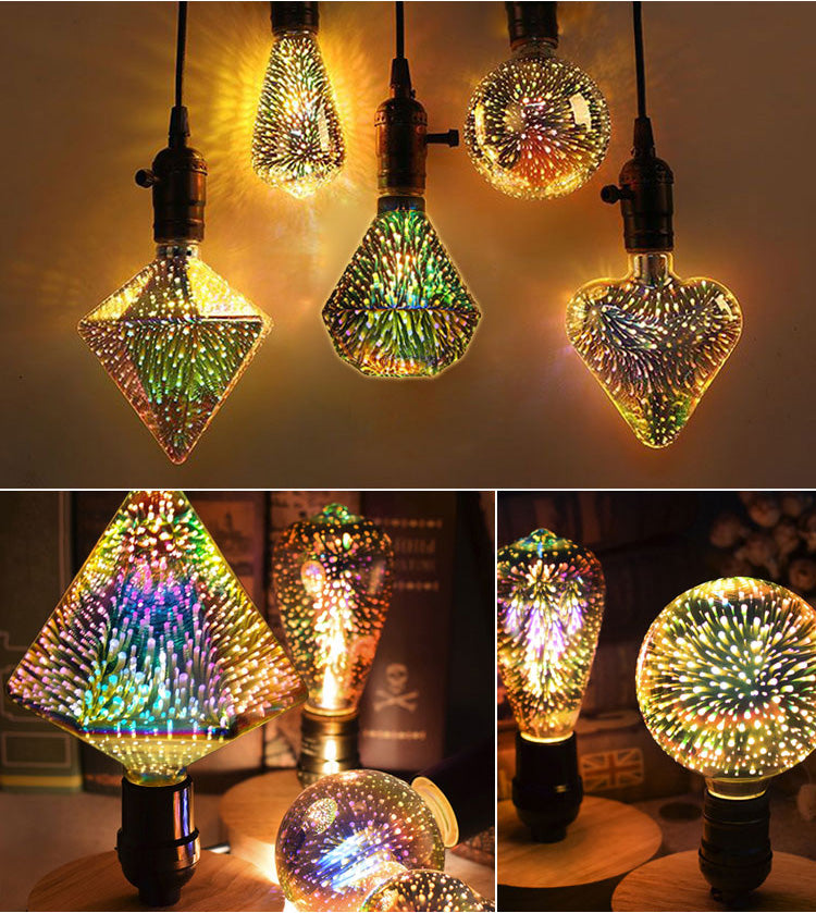 3D Fireworks LED Light Bulb