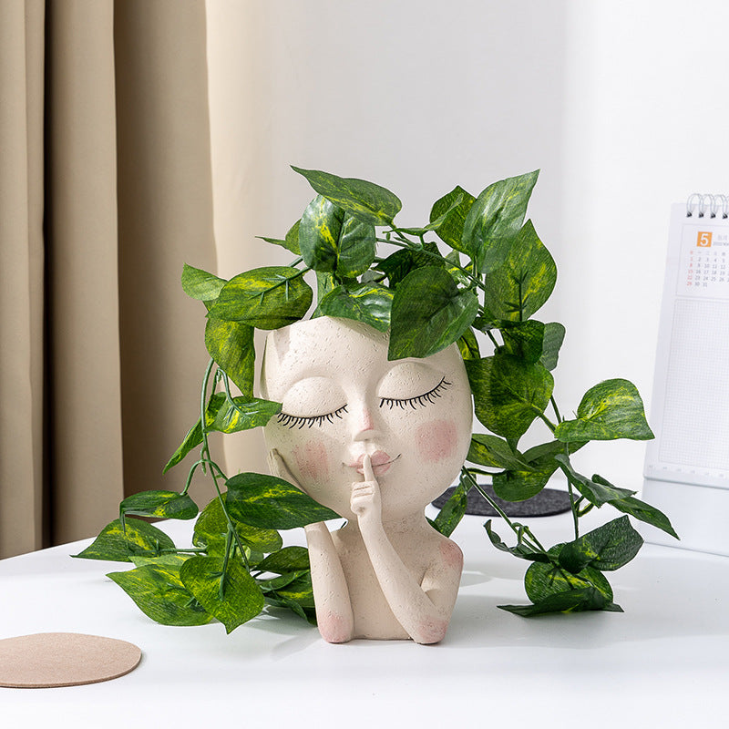 💝2023 HOT SALE 48% OFF-Girl Face Head Planter