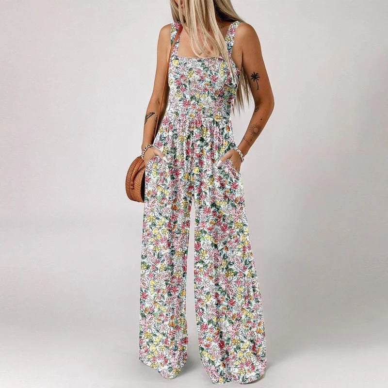 💕Women’s Casual Print Sleeveless Overalls Jumpsuits
