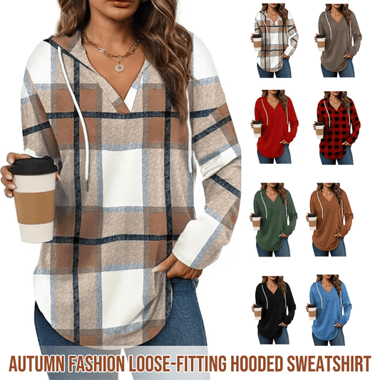 🍂Loose-fitting hooded sweatshirt