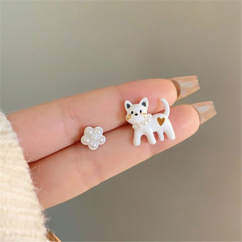 2023 New Funny Small Black Cat Earring for Women Girl Fashion Cute Animal Earrings Fashion Party Jewelry Gifts Wholesale