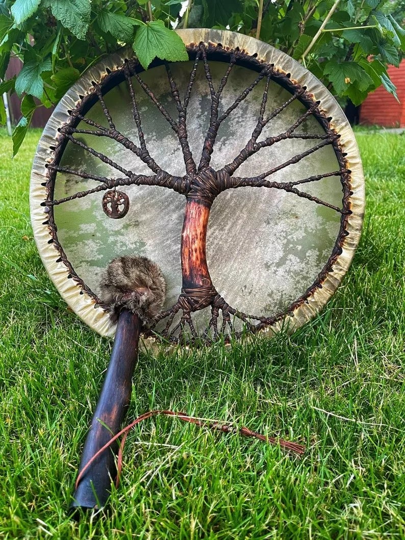 🔥Today Sale End Soon🔥Shaman Drums 'Tree of life' Spirit Music