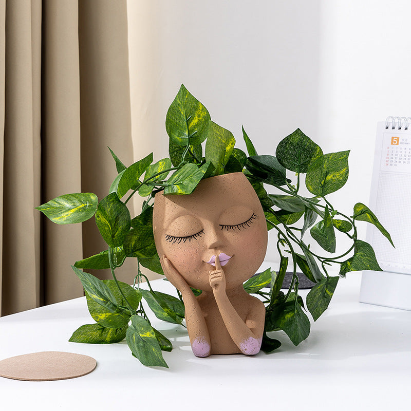 💝2023 HOT SALE 48% OFF-Girl Face Head Planter