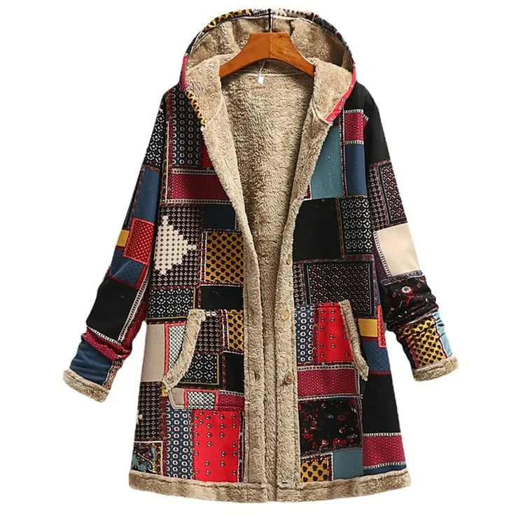 Hooded Wool Vintage Women's Jacket