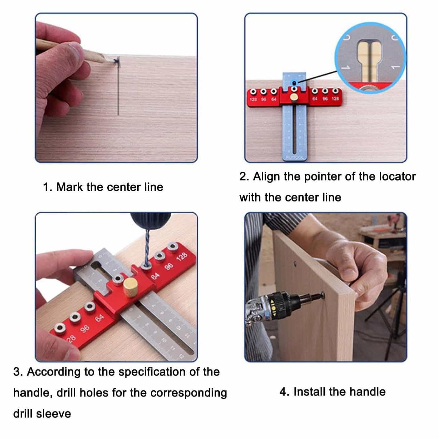 mamymarket™-[49% OFF]Handle Drilling Locator Hole Punch Tool