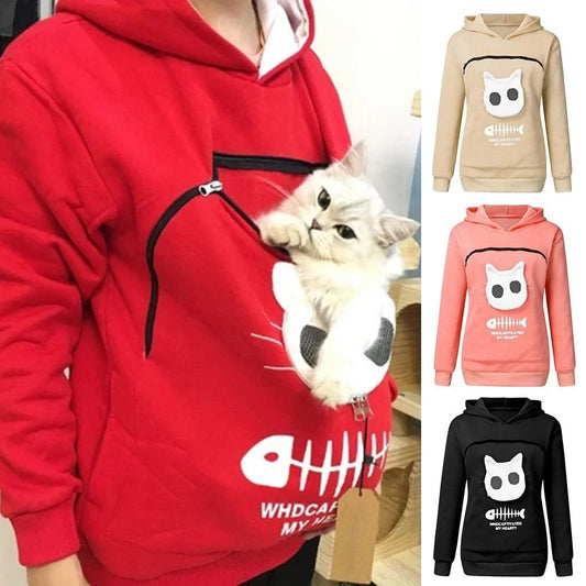 mamymarket™-Cat Lovers Hoodie Cuddle Pouch