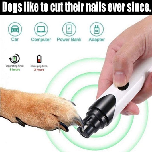 mamymarket™-Rechargeable Pet Nail Grinder Soundless Good for Pet's Health