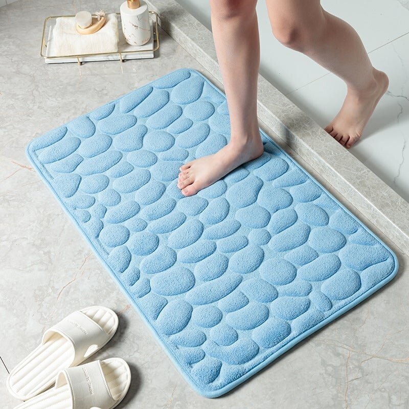 2023 New Arrival Cobblestone Embossed Bathroom Bath Mat