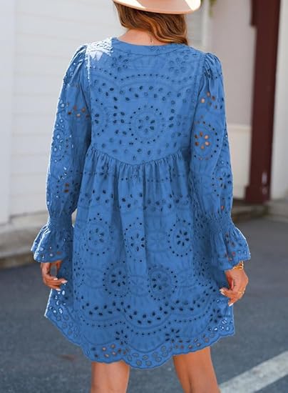 Arrival- Casual Eyelet Lace Dress for Women