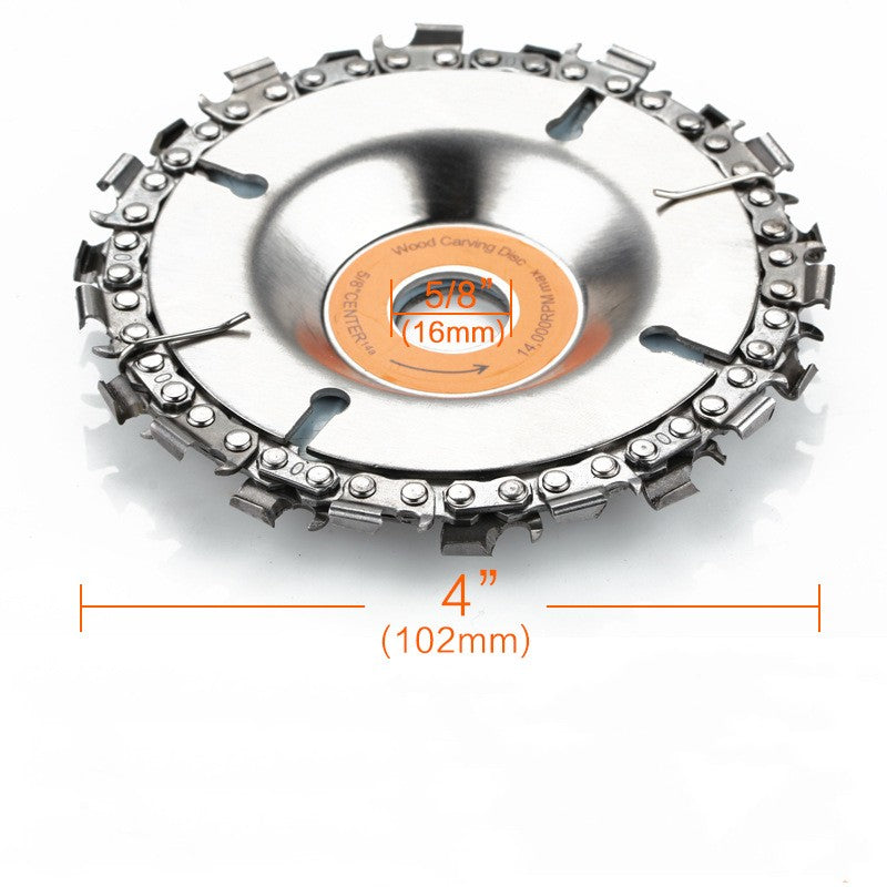 Chain saw blades for angle grinders