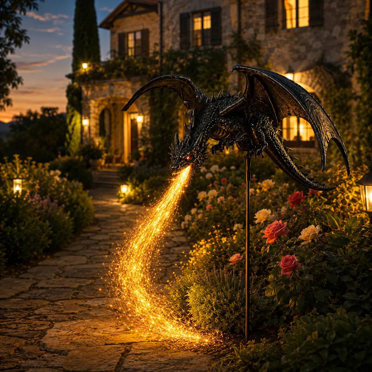 🐉 2027 "Dragon's Ember" Solar Garden Light 🔥 | The Ultimate Magical Outdoor Halloween Decoration