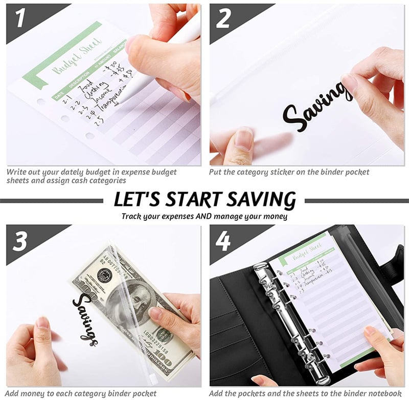 mamymarket™-Budget Binder Book With Cash Envelopes