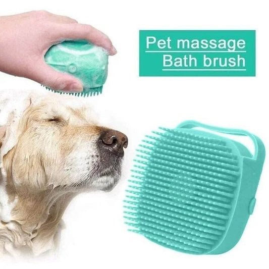 mamymarket™-Bathroom Pet Bath Brush Massage Soft Silicone Comb Pet