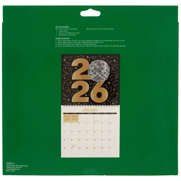 🏆Flash Sale⚡📅2026 Wall Calendar Diamond Painting Kit (Beginners Friendily) - DIY Animal Art Craft
