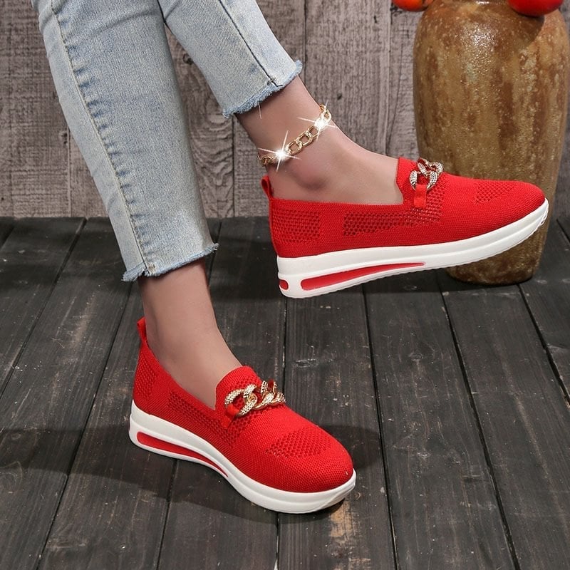 🔥Women's Woven Breathable Casual Wedge Sneakers