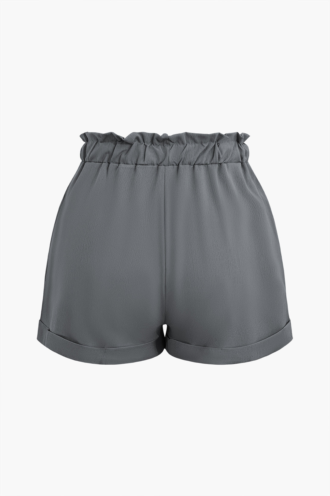 Drawstring Rolled Hem Shorts