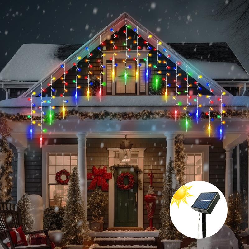 Solar Powered Icicle String Lights
