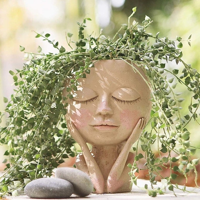 💝2023 HOT SALE 48% OFF-Girl Face Head Planter