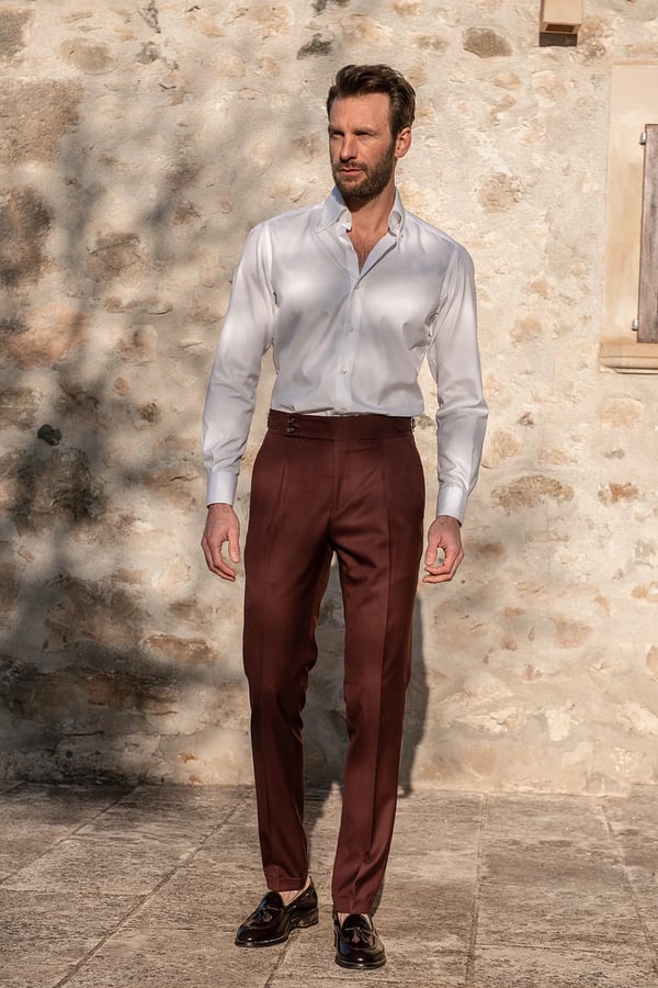 Plain Straight Casual Pants For Men