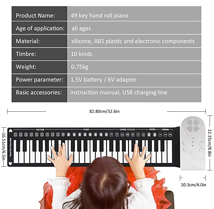 mamymarket™- Hand Roll Portable Piano