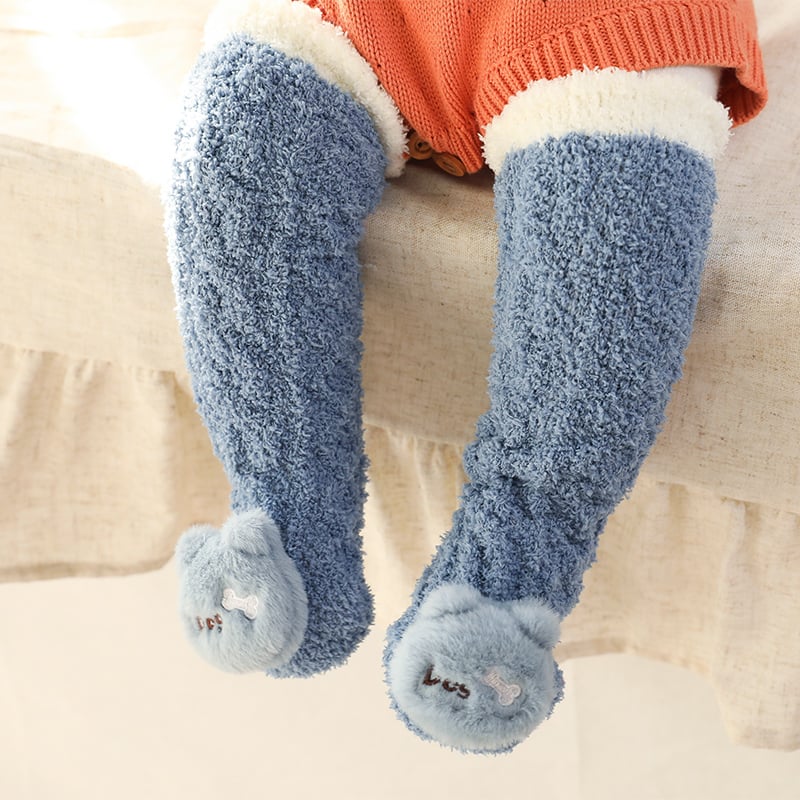 mamymarket™-A Pair of Baby Cute Coral Fleece Socks