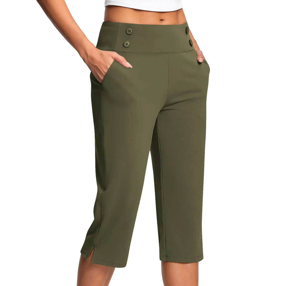 🔊Best-Selling Women High-Waisted Stretch Capri Pants for Summer